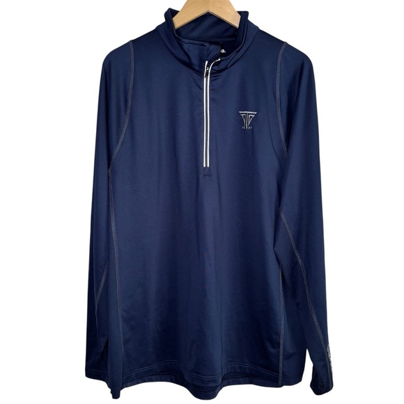Sunice 1/4 Zip Pullover Mens XL Navy Blue Pullover Performance Golf Vent Stretch - Picture 1 of 7